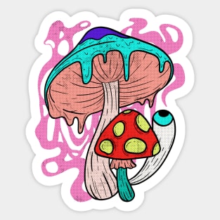 Psychedelic Mushrooms Sticker